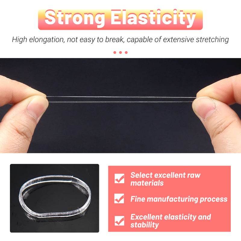 TUUXI Clear Elastics Hair Bands 1500pcs Mini Rubber Hairband Soften Small Ponytail Holders Hairiness Ties No Damaged Accessories for Women Braids - Image 4
